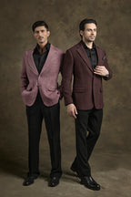 PURE | Wine Textured Blazer
