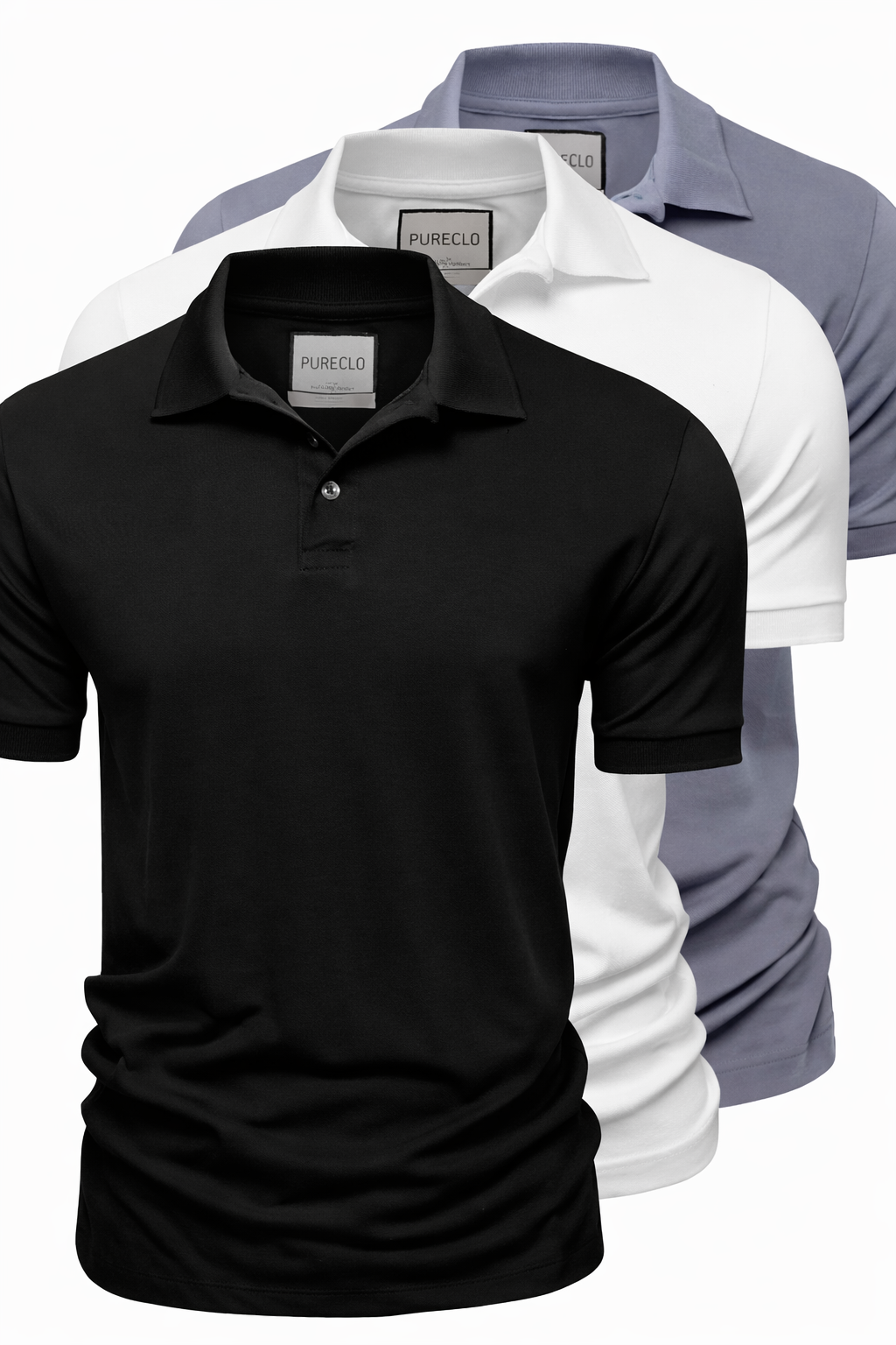 PURE - 3-Pack Pima Cotton Piqué Polos