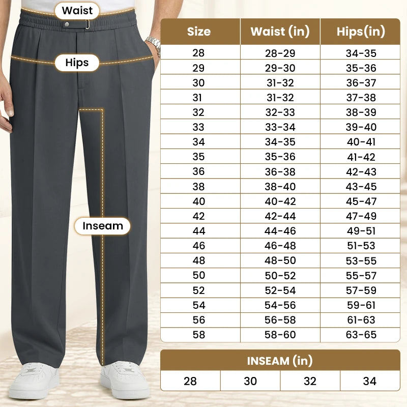 EaseTailor Calça Masculina Reta Smart Comfort