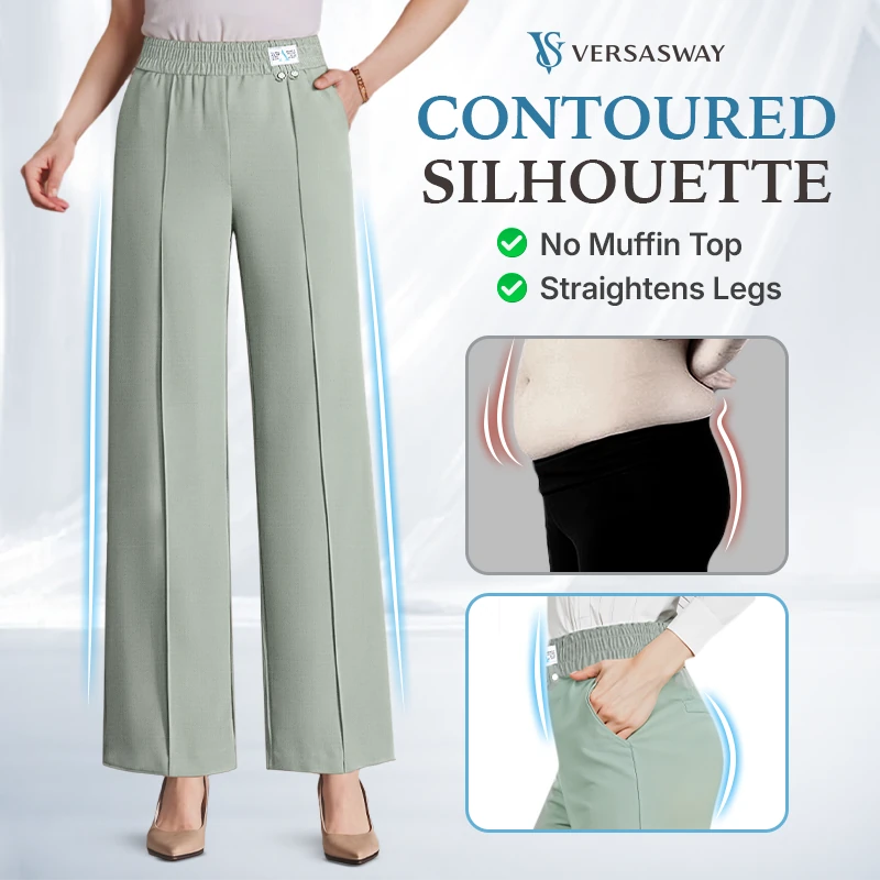 Pure VersaSway - Ultra Smooth High Rise Elastic Waist Comfy Pants Pure&Clo