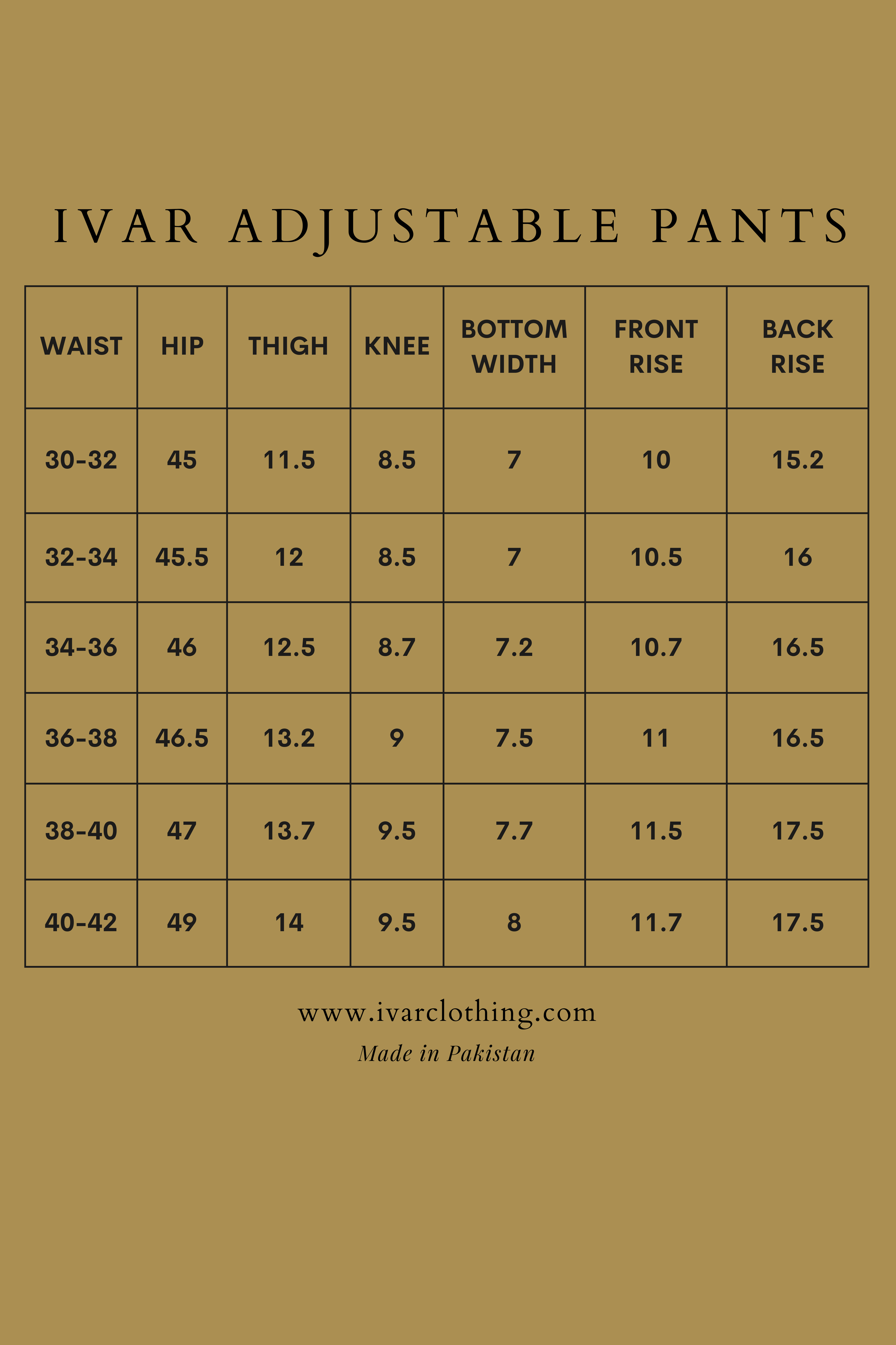 IVAR® Chocolate brown Adjustable pleated pants