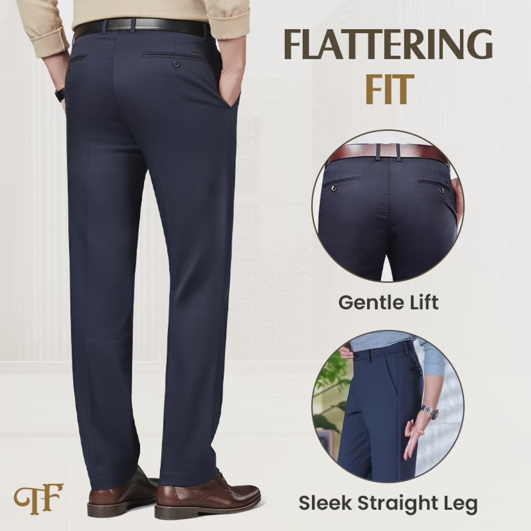 Pure™ TimelessFlex – Pantalones Clásicos de Corte Recto para Hombre con Elasticidad 4-Way Stretch