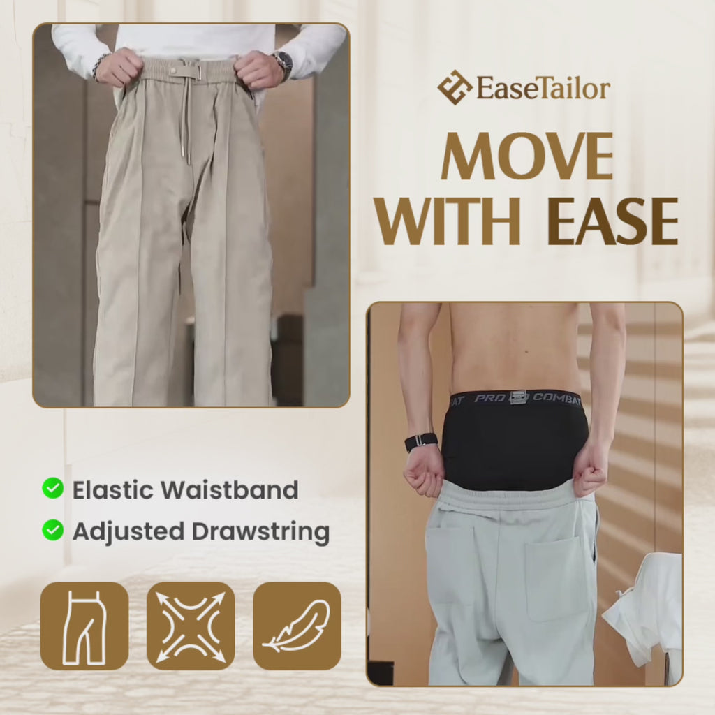 EaseTailor - Flexible Straight Fit Smart Comfort Pants