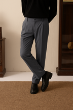 IVAR® Steel Grey Adjustable pleated pants