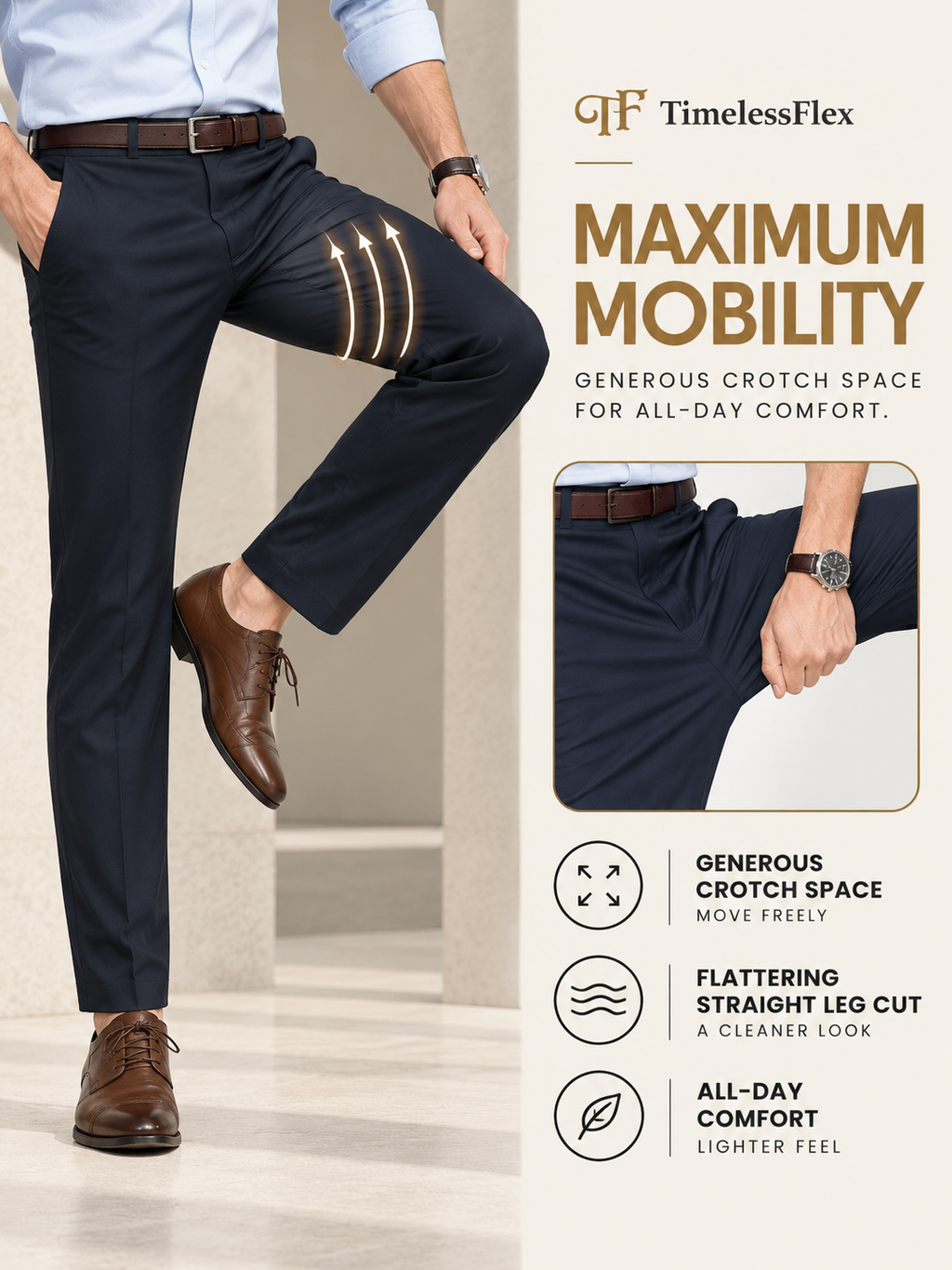 THE TIMELESSFLEX PANTS PURECLO